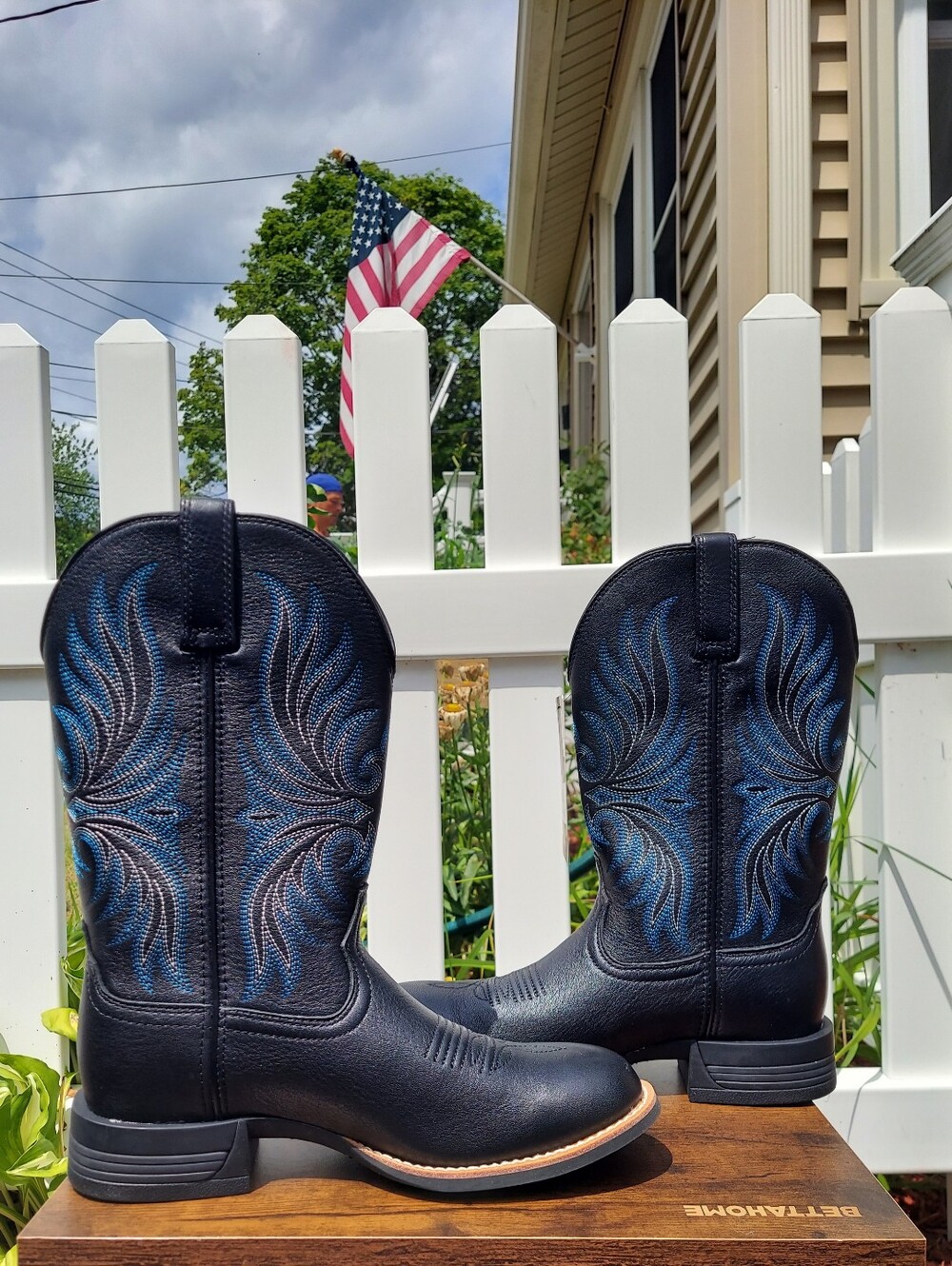 Ariat Ranahan Black Western Cowgirl Boots with Womens Size 9B NWT Rodeo Festival - Picture 8 of 16